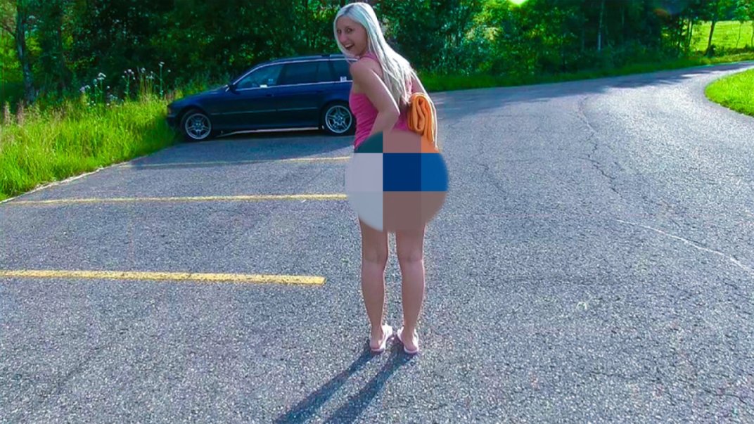 Upskirt! Creampie-Fick im Freien 2