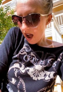 I publicly masturbate under my skirt in front of the house :-p