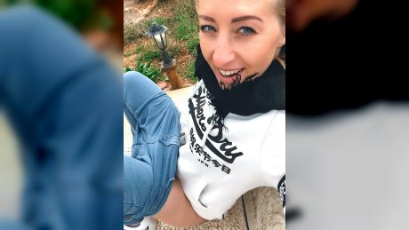 Pants down outside in the park and fingered to orgasm!